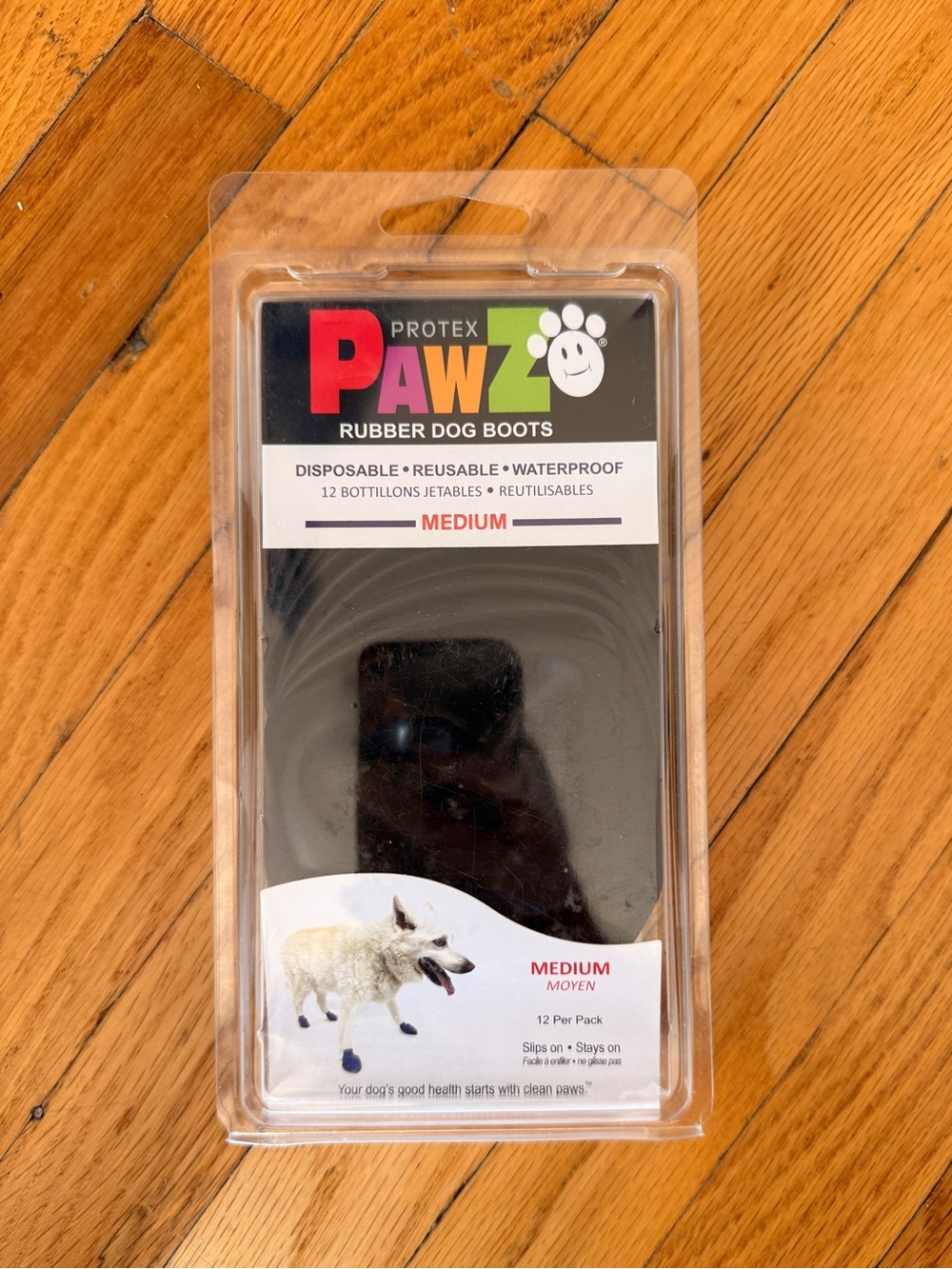 Pawz Rubber Dog Boots - Black (Medium)